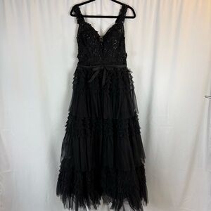 Elegant Black Evening Gown Off-Shoulder Dress Size:M wedding, prom dress